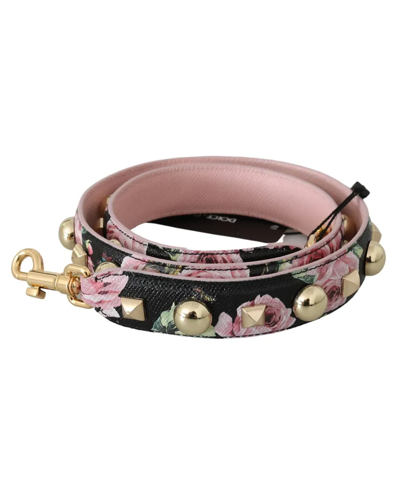 Dolce & Gabbana rose en cuir floral accessoire épaule Rot