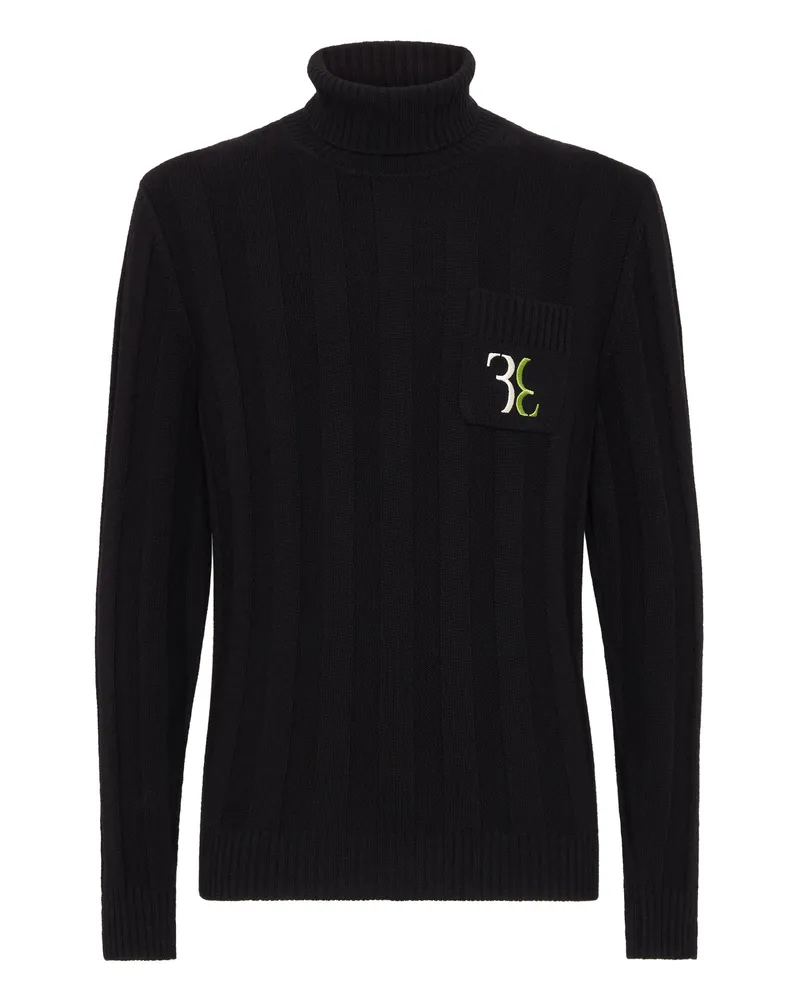 Billionaire Rollkragenpullover Double B - Schwarz Schwarz