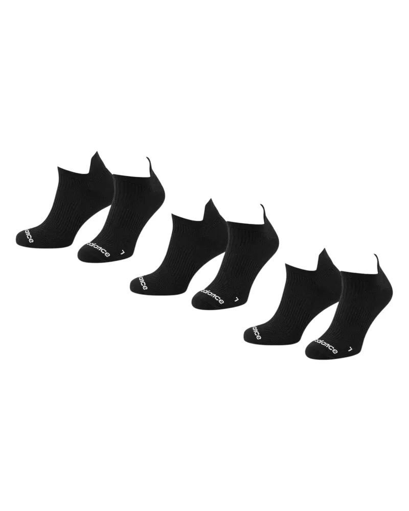 New Balance Sneaker-Socken für Herren/Damen Unisex, Laufen (3er-Pack) (Schwarz Schwarz