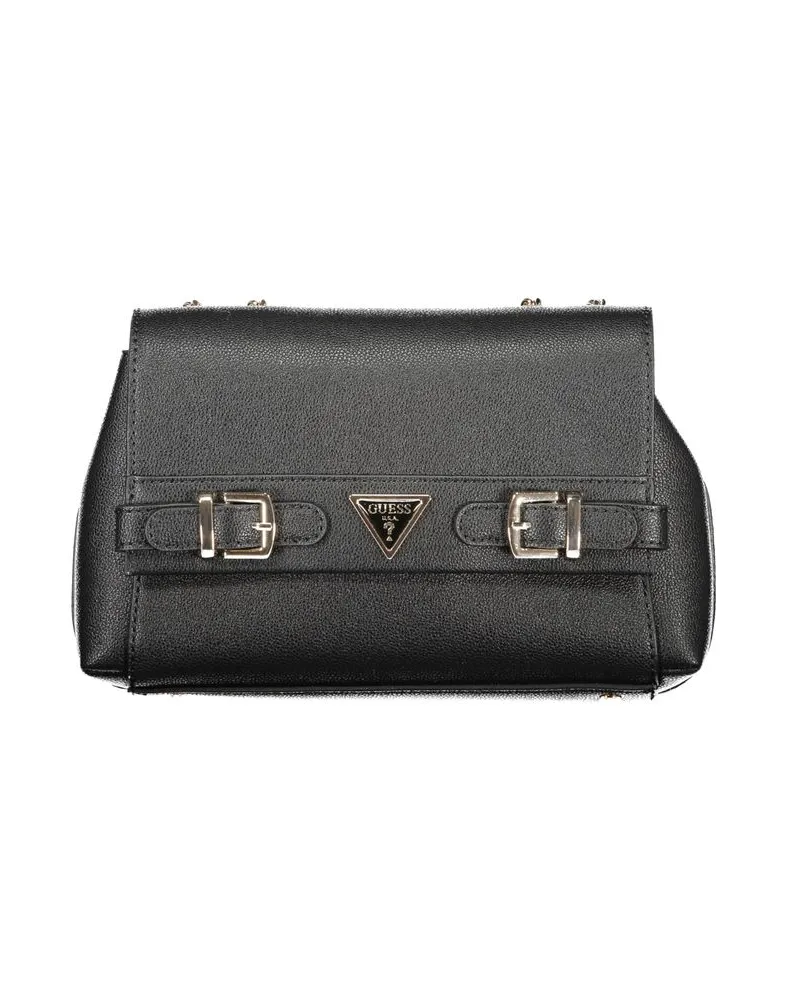 Guess Schwarze Polyethylen-Handtasche Schwarz