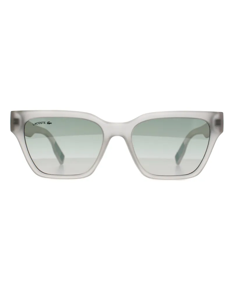 Lacoste L6002S 970 Sonnenbrille mit mattem Kristall und blauem Farbverlauf Weiß