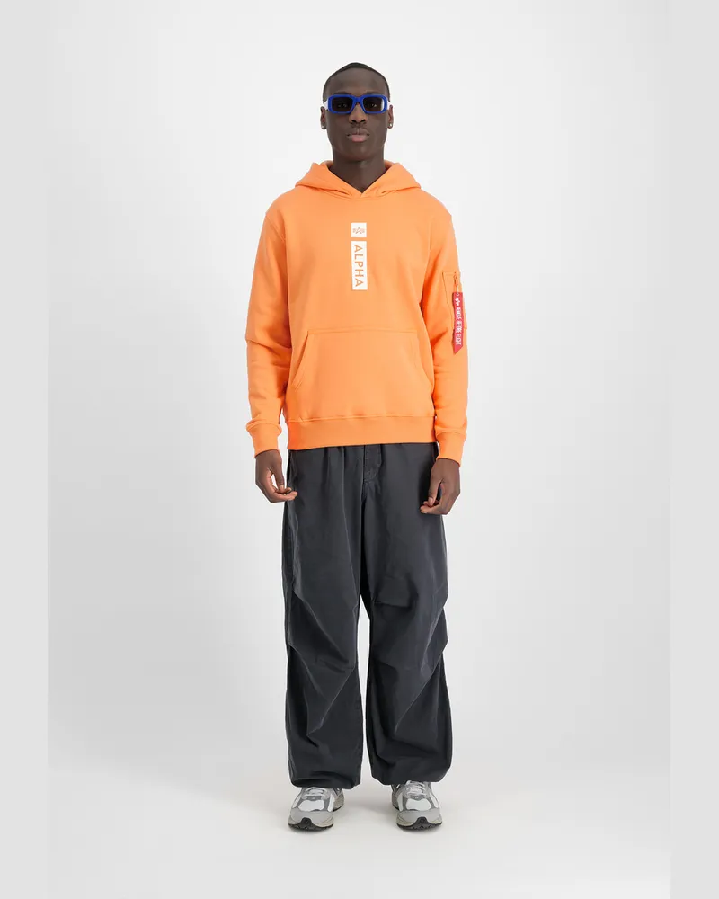 Alpha Industries Alpha Puff Print Hoodie Orange