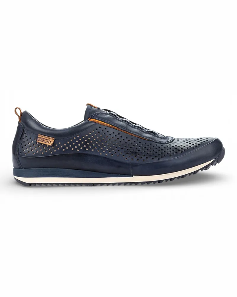Pikolinos Liverpool Sneaker aus Leder mit elastischem Schaft zum Hineinschlüpfen - Blau Blau
