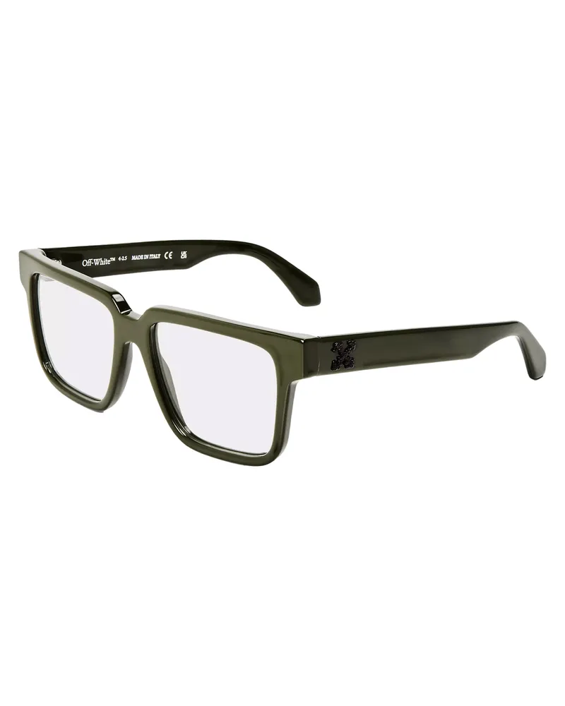 OFF-WHITE Off White - "Style 8o" Quadratisch-Sonnenbrille für Herren (Militärgrün Grün
