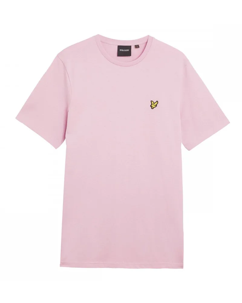 Lyle & Scott Unifarbenes Herren T-Shirt Rosa