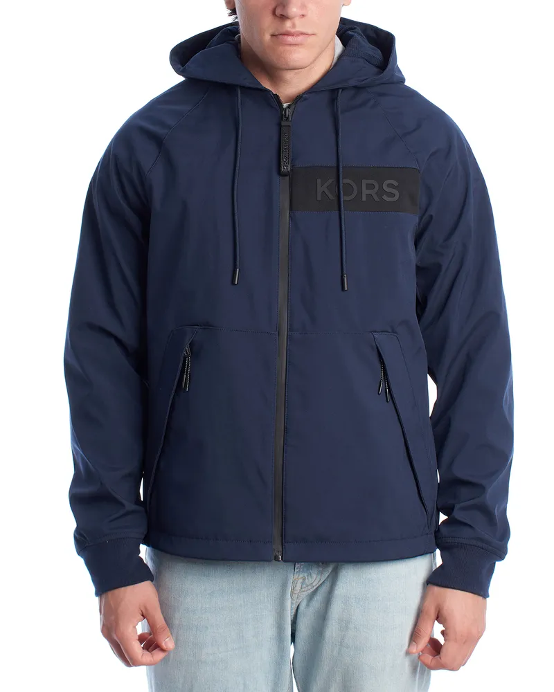 Michael Kors Herren Tigers Kapuzenjacke Windbreaker MC25005 Blau