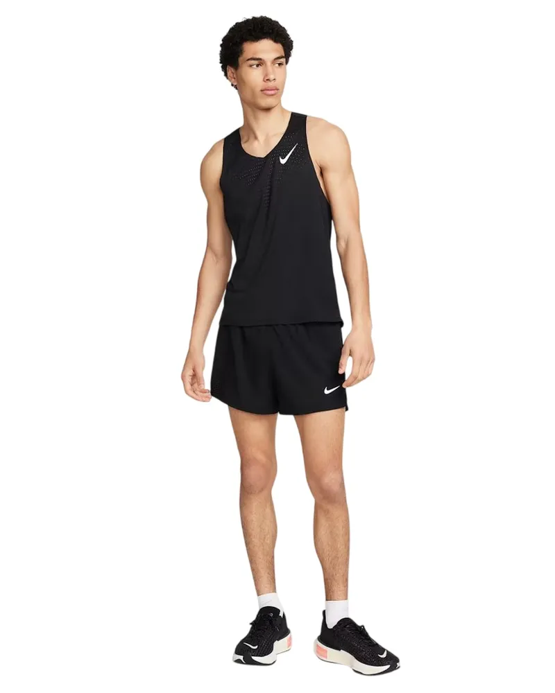 Nike Aero Swift" Top für Herren, Dri-FIT (Schwarz/Weiß Schwarz