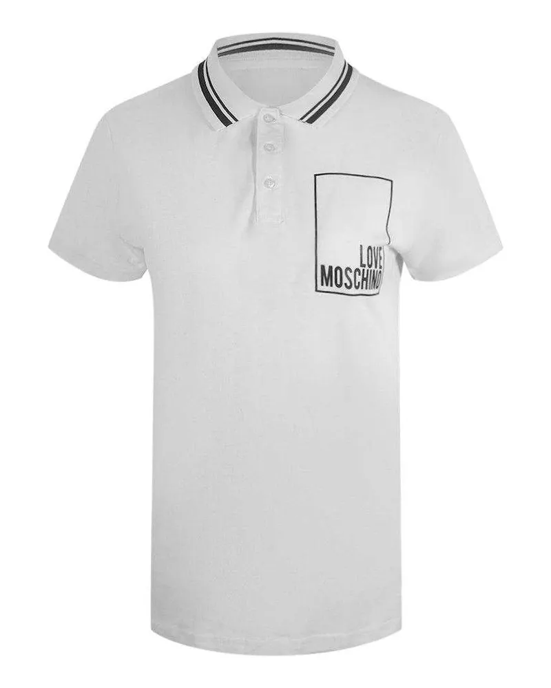 Moschino Poloshirt für Herren, Baumwolle (Weiß Weiß