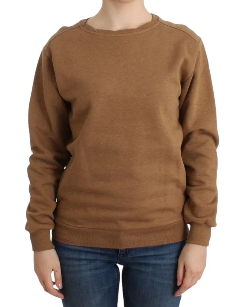 John Galliano Brauner Rundhals-Cottonpullover Braun