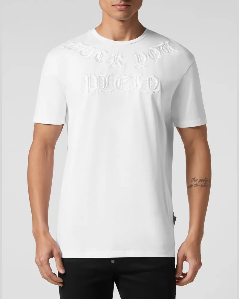 Philipp Plein T-Shirt Gothic Plein Weiß