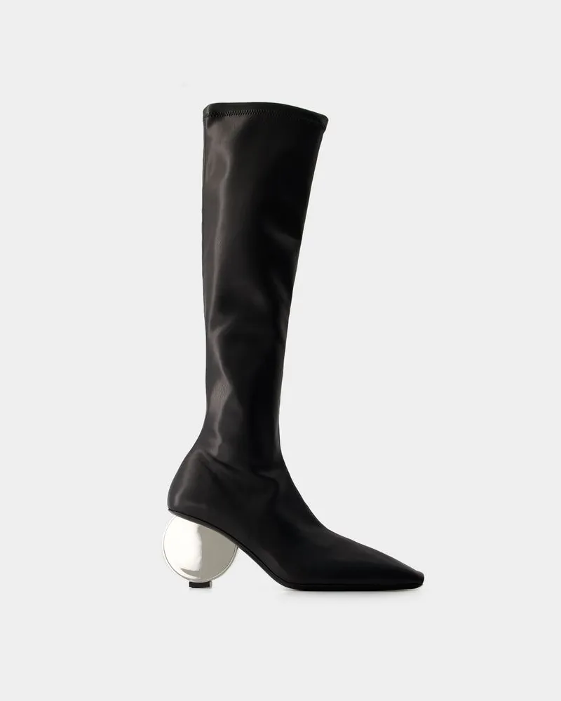 Courrèges Circle Stiefel - Courreges - Kunstleder - Schwarz Schwarz