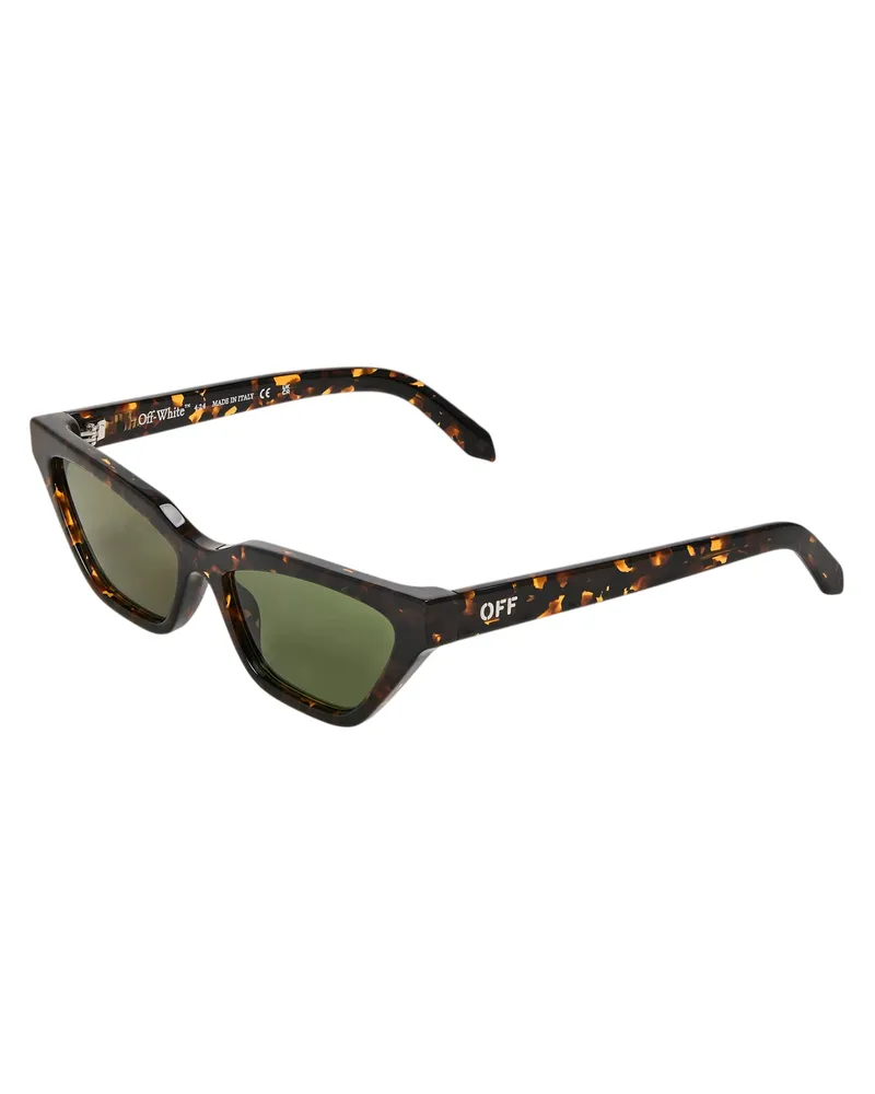 OFF-WHITE Off White - "Madison" Sonnenbrille für Herren/Damen Unisex (Braun/Grün Neon