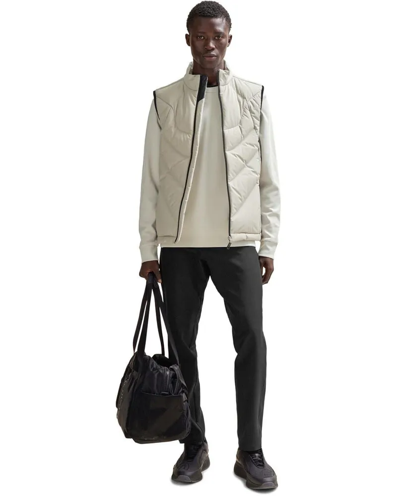 HUGO BOSS Sweatshirt für Herren, Gerippter Kragen, Raglanärmel (Hellbeige Beige