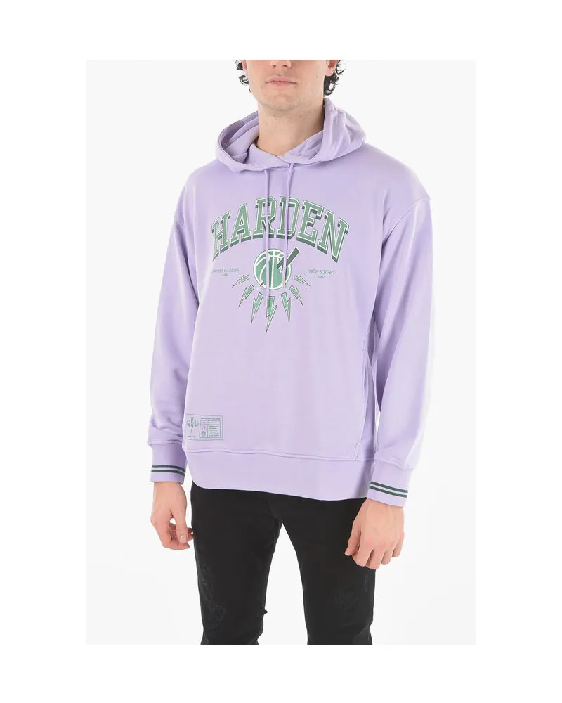 Neil Barrett JAMES HARDEN x  Easy Fit Hoodie mit aufgedrucktem Logo in Violett Violett