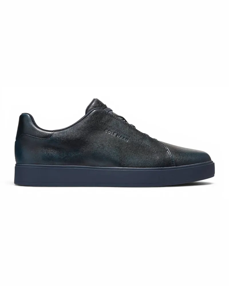 COLE HAAN Herren GrandPro Luxe Mile Trainer Blaue Lederschuhe – C44436 Marineblau