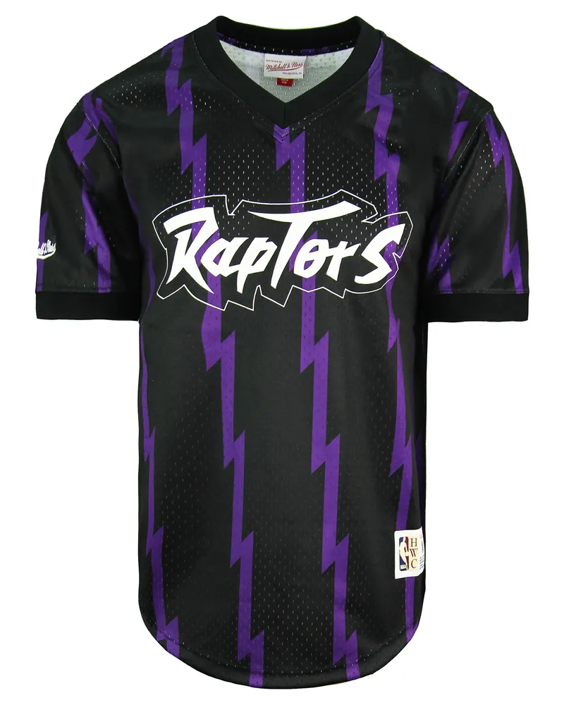 Mitchell & Ness Michtell & Ness NBA Toronto Raptors Wordmark Mesh T-Shirt Lila