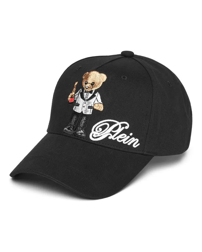 Philipp Plein Basecap mit Teddy-Motiv - Schwarz Schwarz