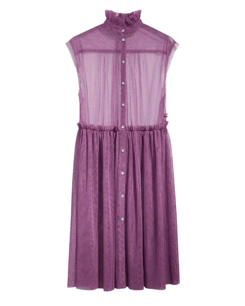 Levi's Radical" Midikleid für Damen, Stehkragen, Transparent, Ärmellos (Violett Lila