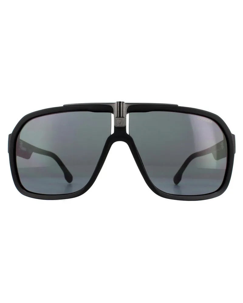 Carrera Aviator Mens Matte Schwarz Grau Sonnenbrille Schwarz