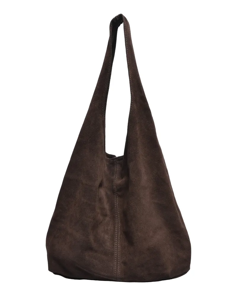 Anna Luchini Kastanienbraun Rindsledertasche Dunkelbraun