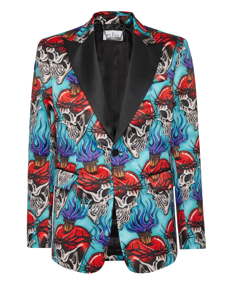 Philipp Plein Blazer Tattoo Türkis