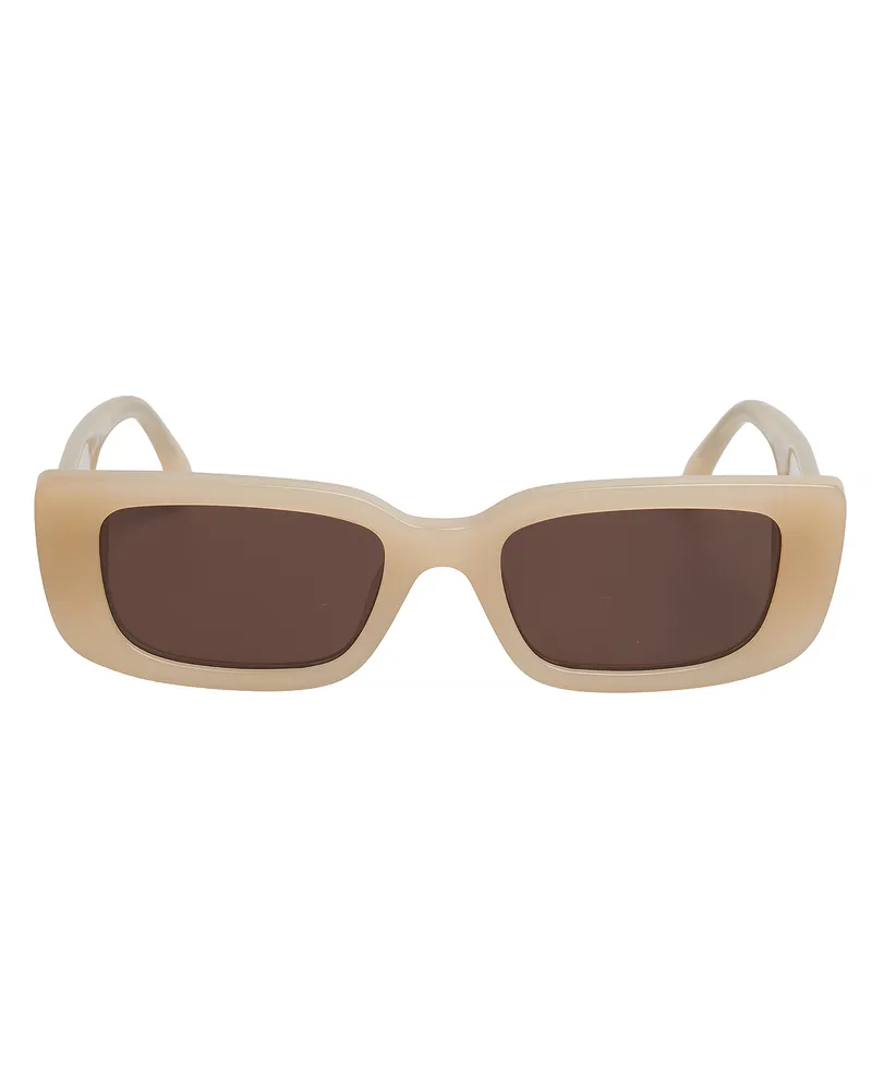 Palm Angels Rechteckige Sonnenbrille für Herren und Damen PERI056S24PLA0011764 Beige
