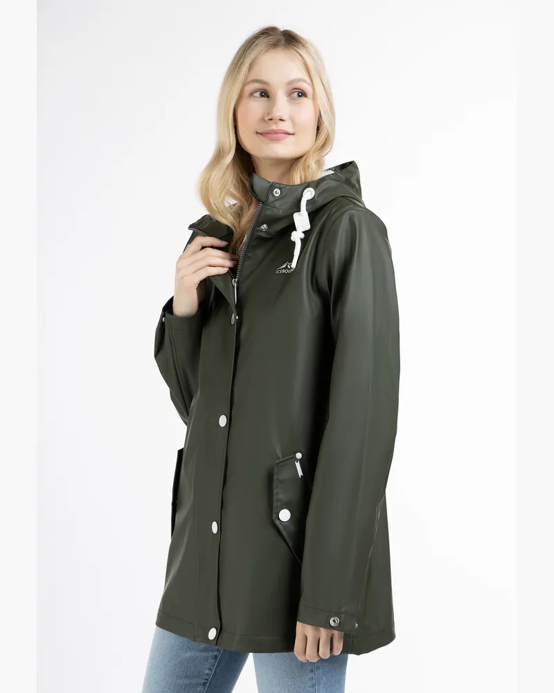 IceBound Regenjacke Damen Dunkeloliv Oliv