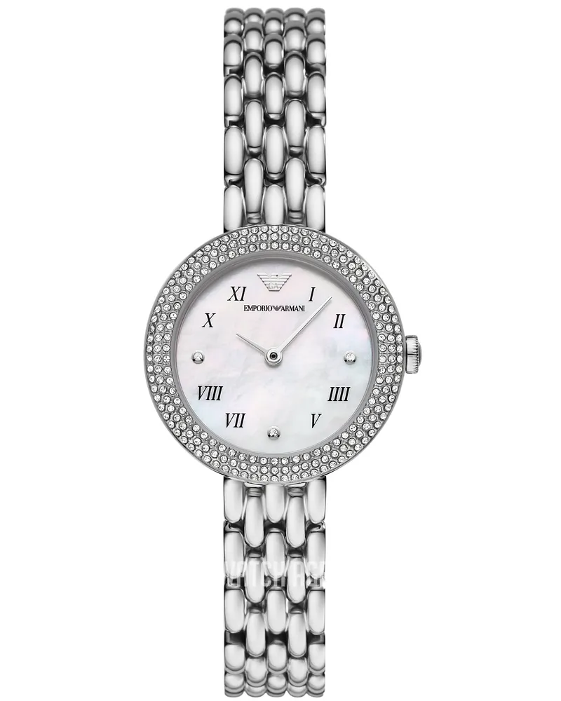 Emporio Armani Rosa Silber Damen Armbanduhr AR11354 Silber
