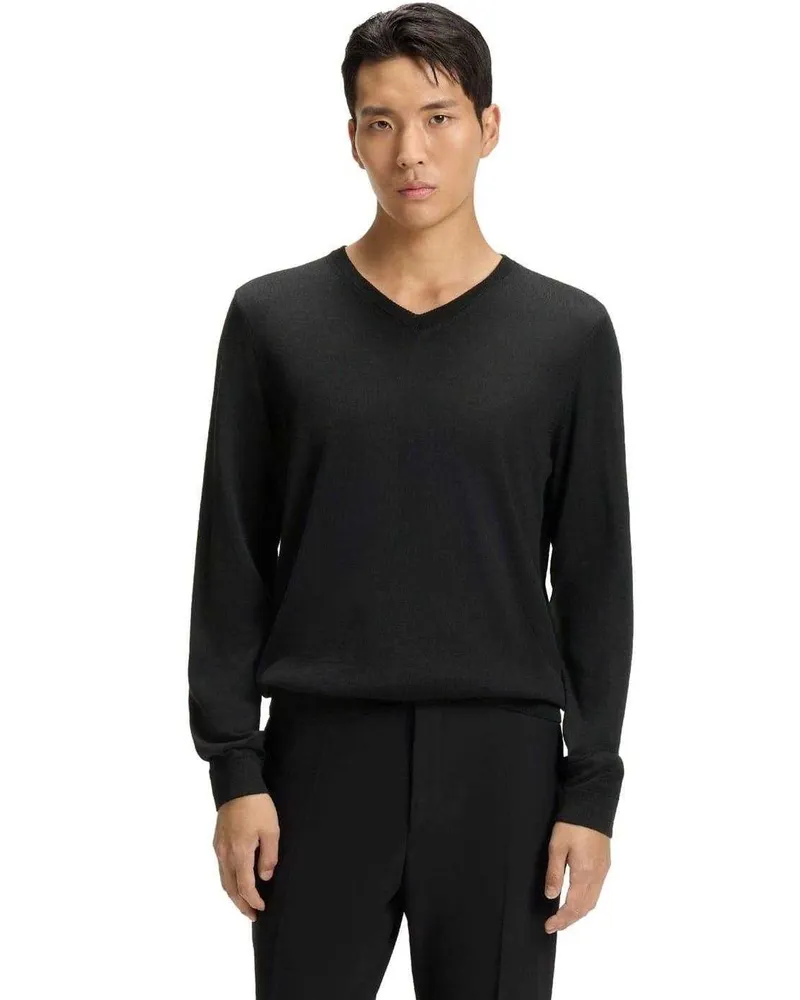 HUGO BOSS Pullover für Herren, Jerseyware, Formell, Regulär (Schwarz Schwarz