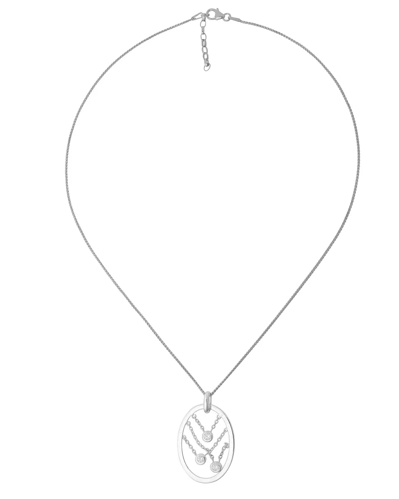 Orphelia Damen-Kette aus 925er Sterlingsilber mit Anhänger – Silber ZH-4360 Silber