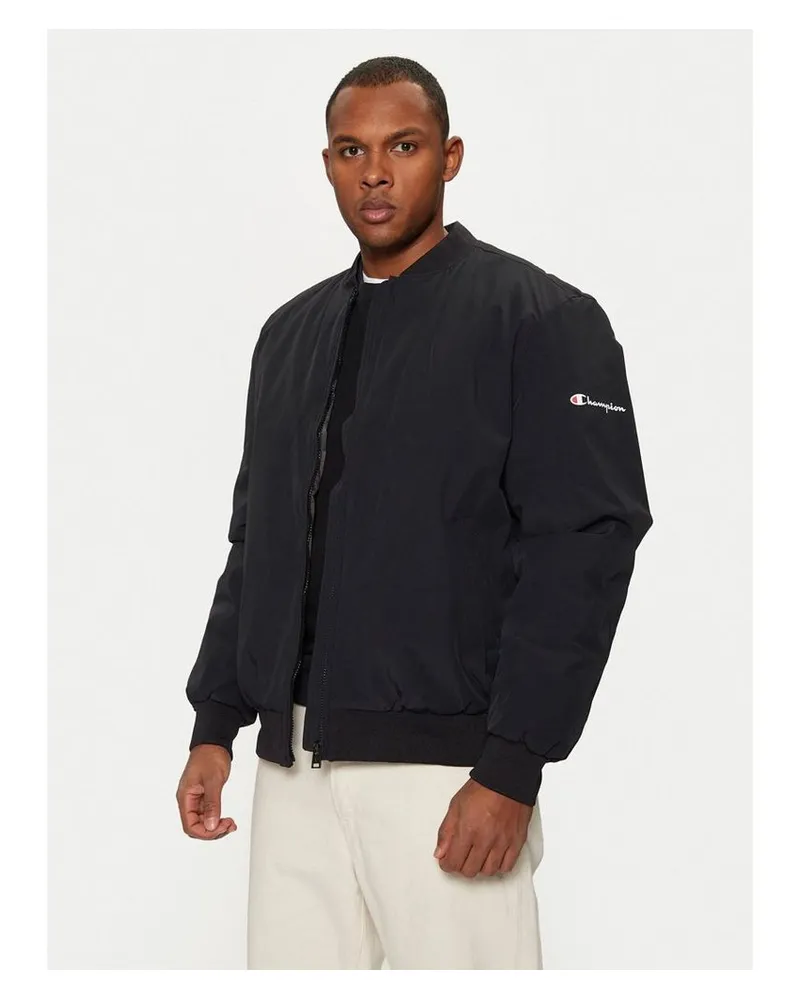 Champion Schwarze Polyamid Bomberjacke Schwarz
