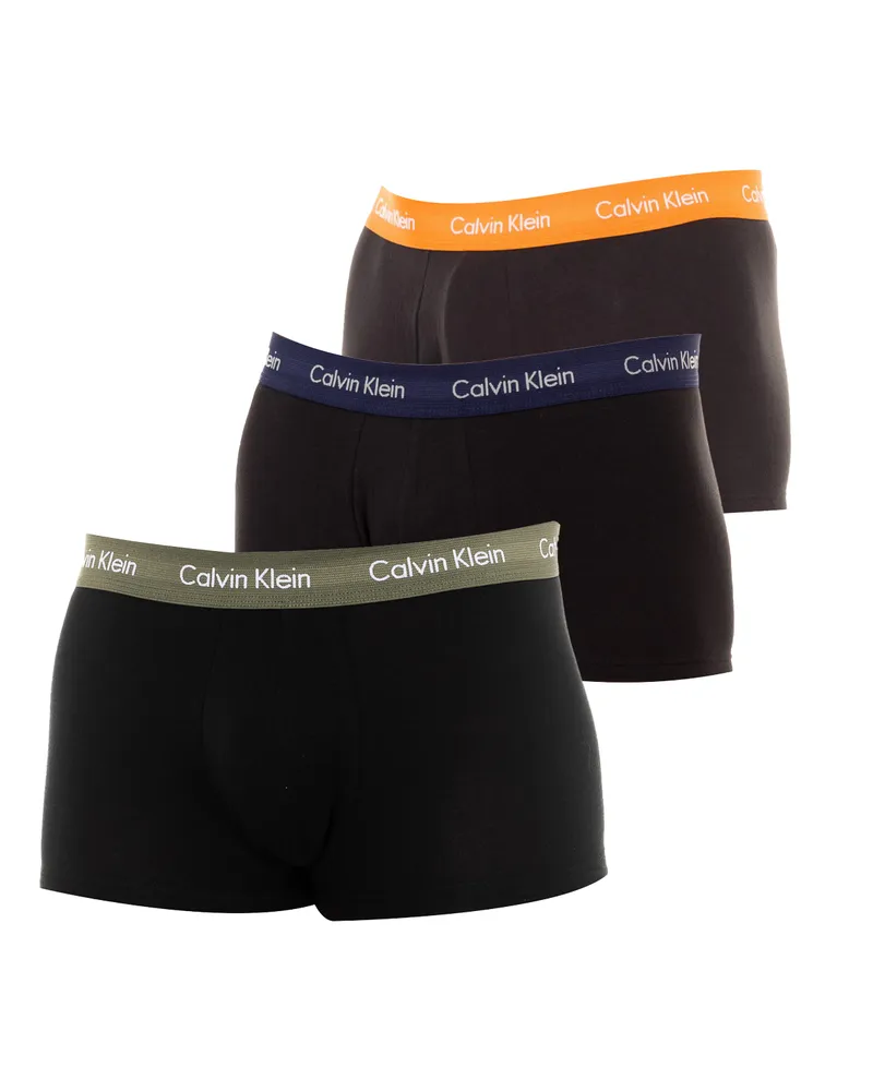 Calvin Klein Pack-3 Boxershorts aus atmungsaktivem Stoff und anatomischer Vorderseite U2664G Herren Schwarz
