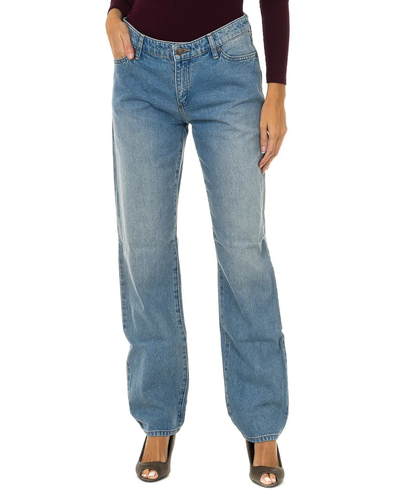 Giorgio Armani Lange gerade geschnittene Jeans 6Y5J15-5DWQZ Frau Blau