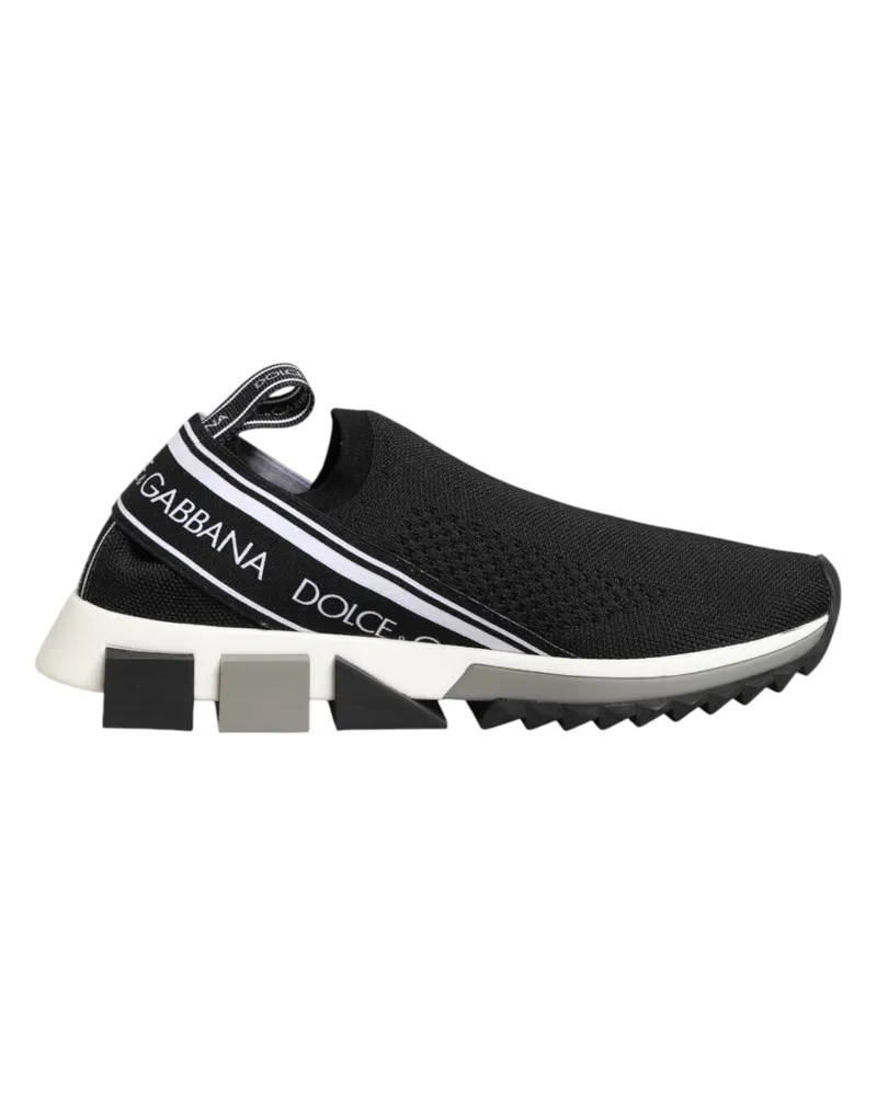 Dolce & Gabbana Schwarze Slip-On Sorrento Low-Top Sneakers Schwarz