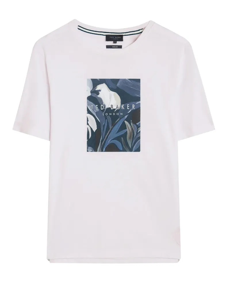 Ted Baker Justino Box Print Weißes Grafik-t-shirt Weiß