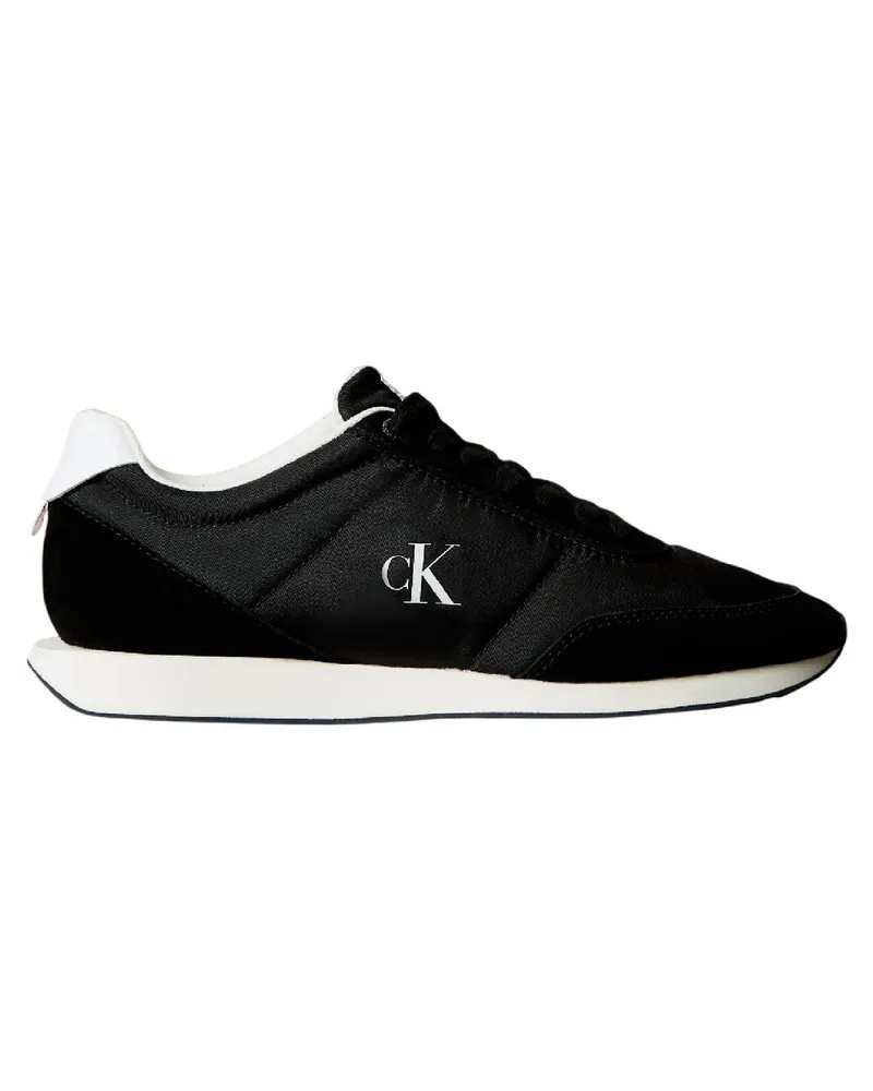 Calvin Klein Retro Sneaker für Herren, Flach (Dreifaches Schwarz Schwarz