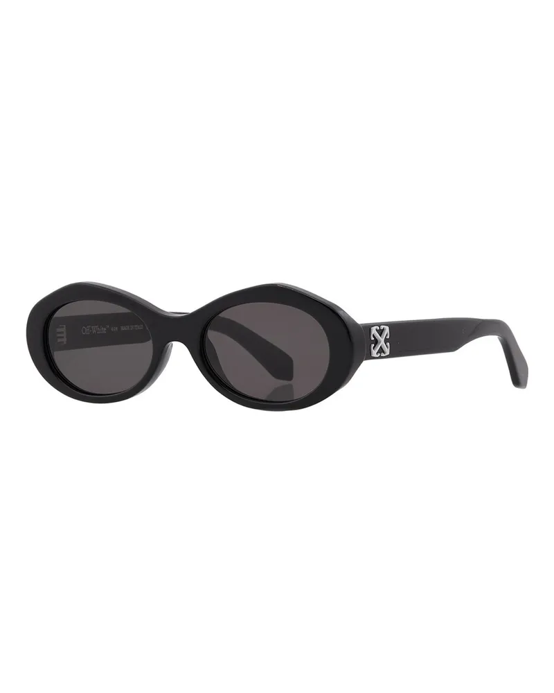 OFF-WHITE Off White - "Edison" Oval-Sonnenbrille für Damen (Schwarz/Schwarz Schwarz