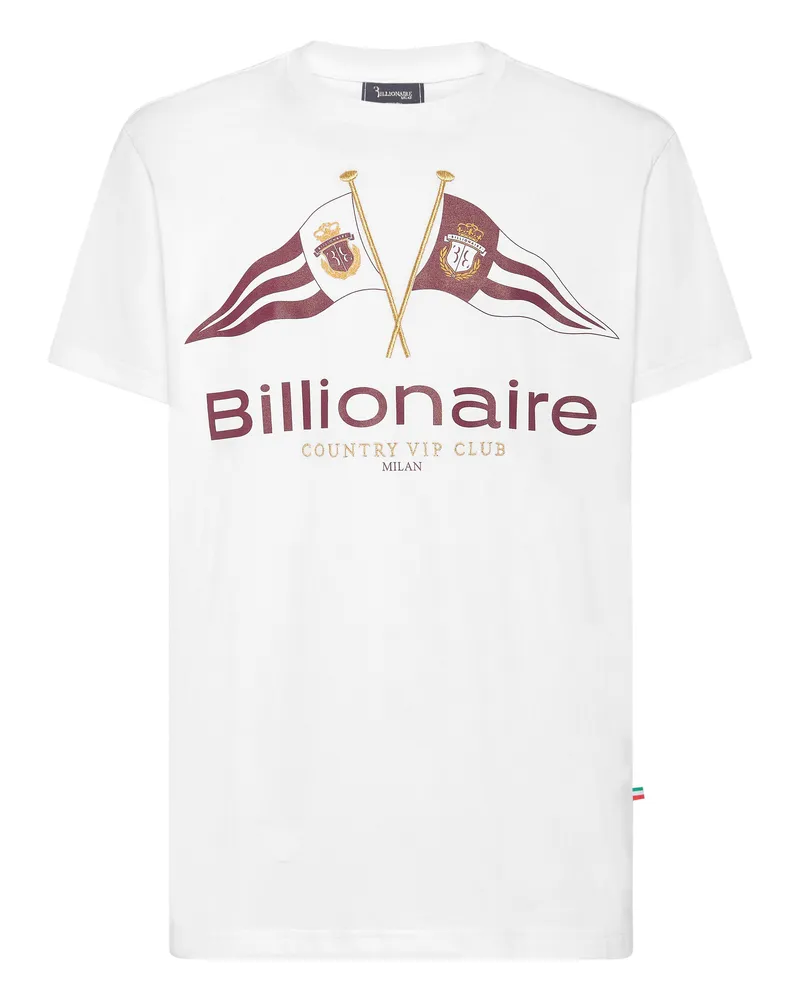 Billionaire T-Shirt Rundhalsausschnitt Ss Weiß