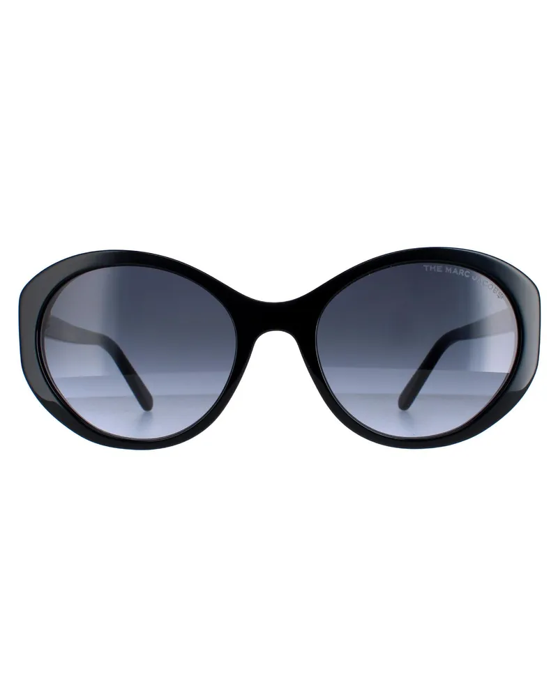 Marc Jacobs Oval Womens Schwarz Dunkelgrau Gradient 520/S Schwarz