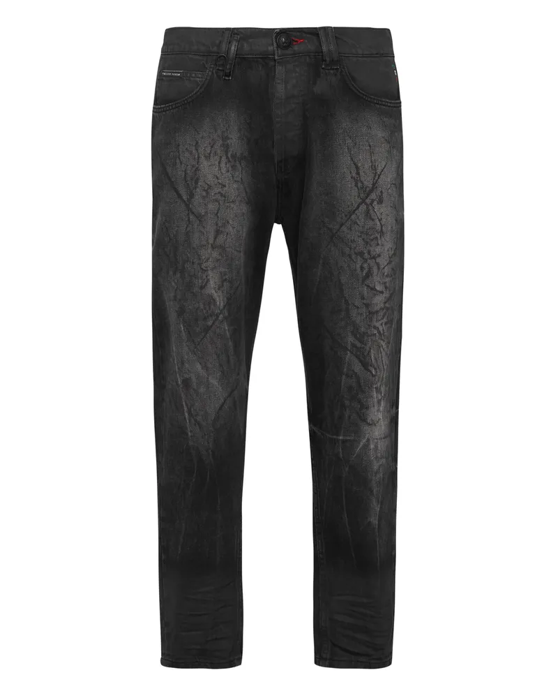 Philipp Plein Jeans Carrot Fit Iconic Plein Schwarz