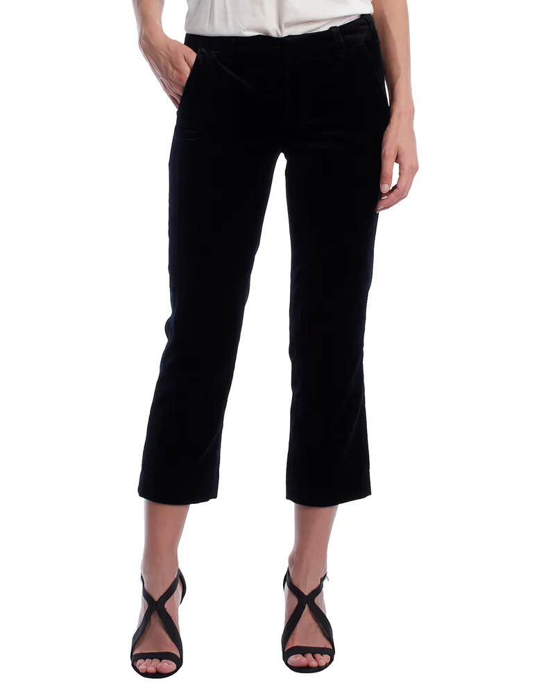 Zadig & Voltaire SJCA0101F Kurze Samthose für Damen Schwarz