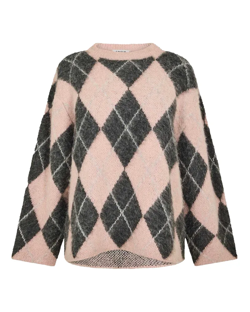 EDITED Harriet" Pullover für Damen, Überschnittene Schulter (Pink/Schwarz Rosa