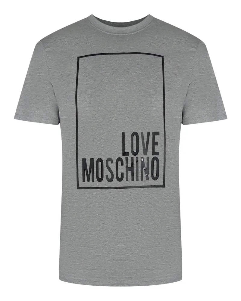 Moschino Box Logo Graues T-shirt Grau