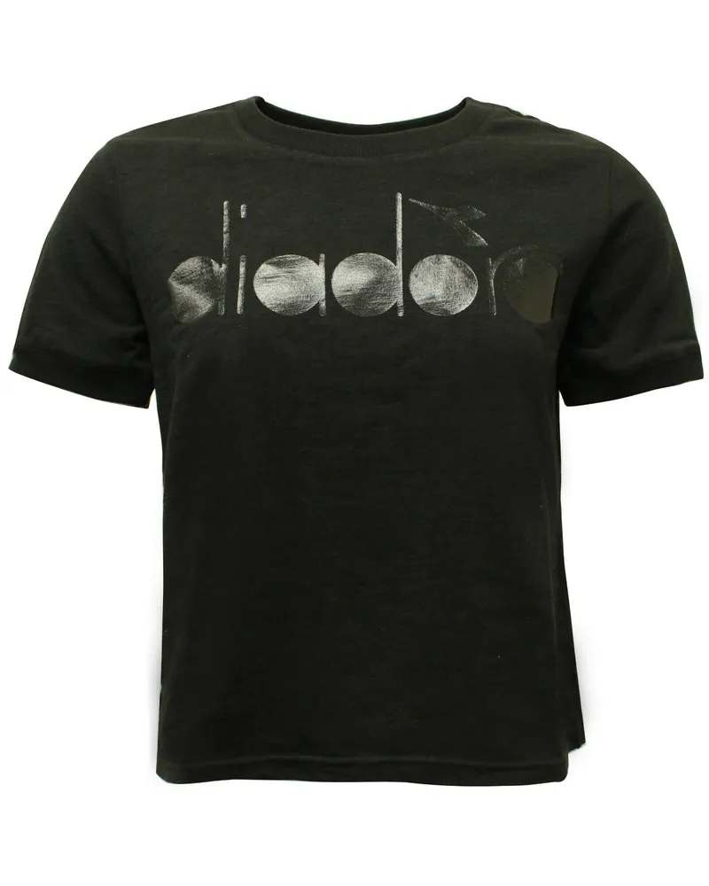 Diadora Sportswear Womens Black T-Shirt Schwarz