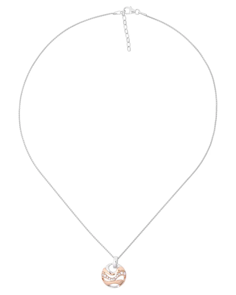 Orphelia Elvina' Damen-Kette mit Anhänger aus 925er Sterlingsilber, Silber/Rosé, ZH-7085/1 Silber