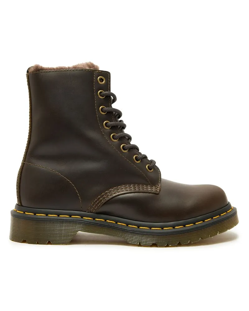 Dr.Martens Dr Martens 1460 Serena Faux Fur-Lined Leather Stiefel Braun