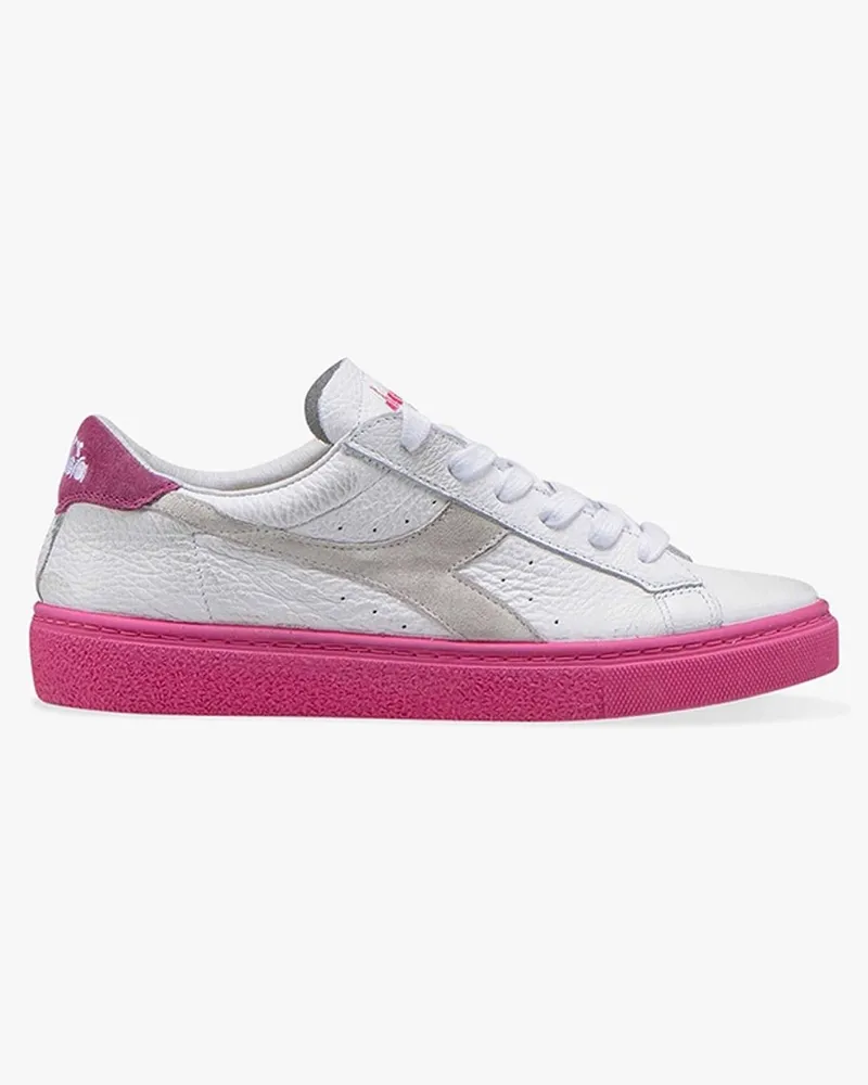 Diadora Montecarlo H Farbblock Ita Damen weiße Trainer Rosa