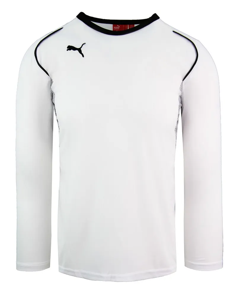 Puma V5.08 Langarm V-Ausschnitt White Mens Football Top 700472 04m Weiß