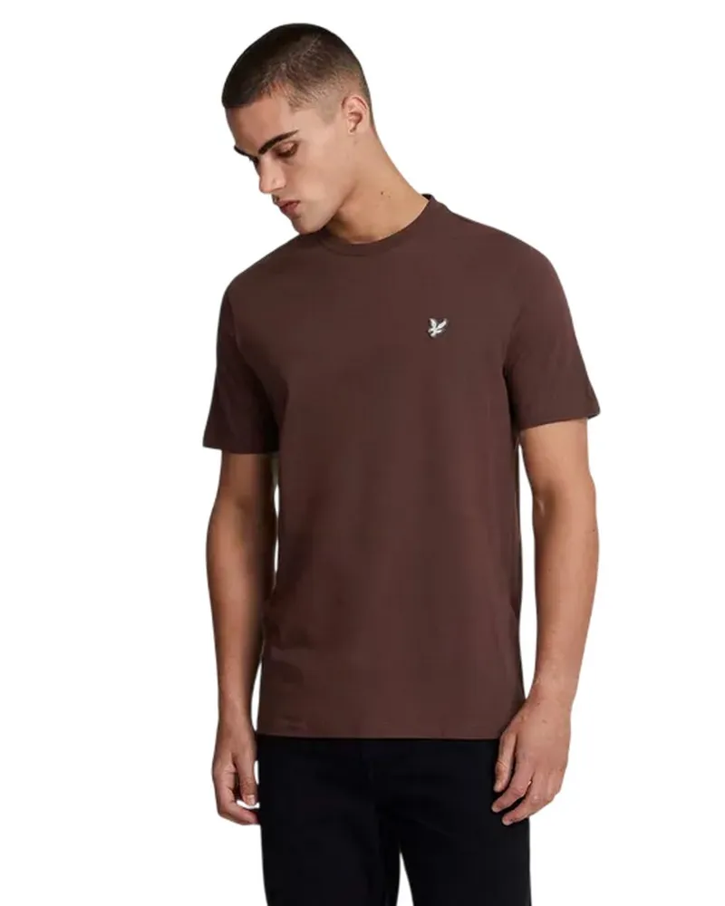 Lyle & Scott T-Shirt für Herren, Rundhalsausschnitt, Baumwolle (Rot Rot