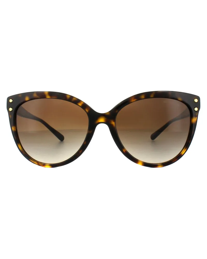 Michael Kors Cat Eye Womens Dark Havana Brown Gradient Lunettes de soleil Braun